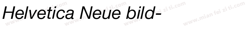 Helvetica Neue bild字体转换